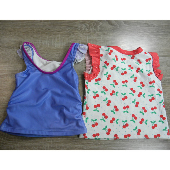 🍒 Disney Frozen size 4T and Circo cherry print size 2T bathing suit tops girls - Picture 6 of 6